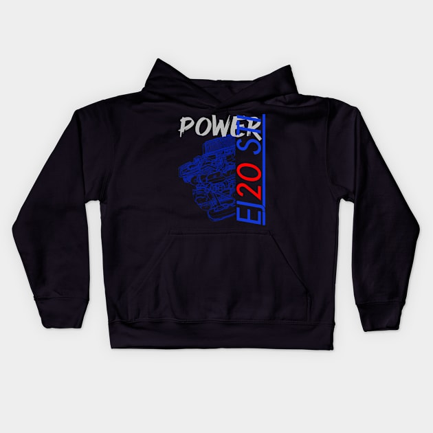 EJ20 Impreza STI Engine Kids Hoodie by gaplexio